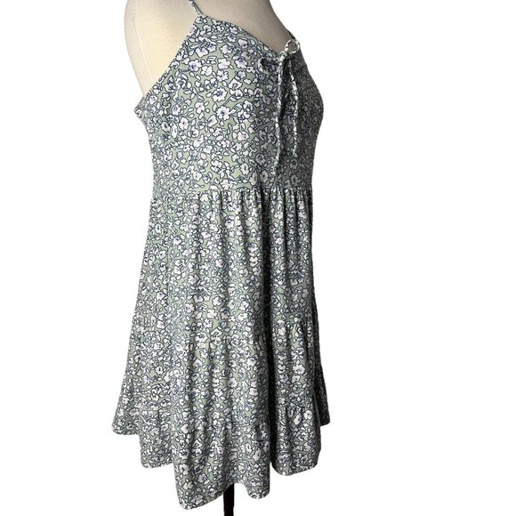 No Boundaries Summer Baby ddoll XXL Dress Green White Floral Mini Sleeveless - Picture 8 of 16